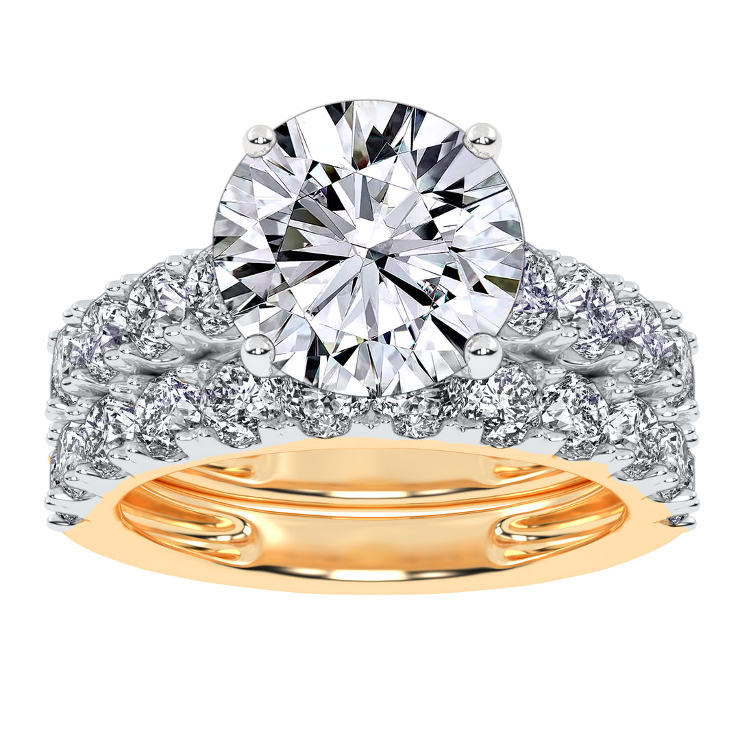 10K 5.00CT Certified Lab Grown DIAMOND BRIDAL SET