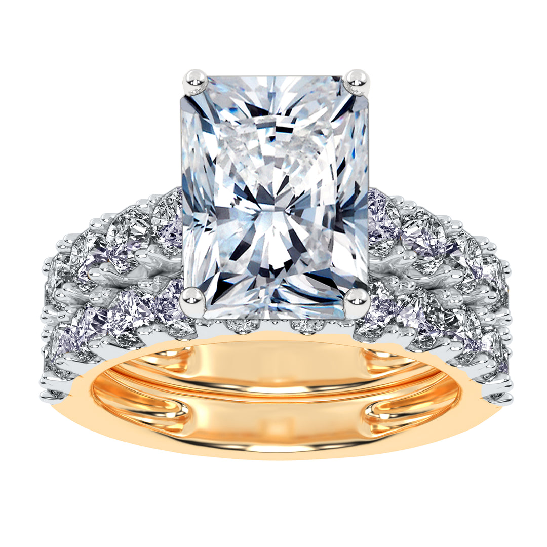10K 5.00CT Certified Lab Grown DIAMOND BRIDAL SET