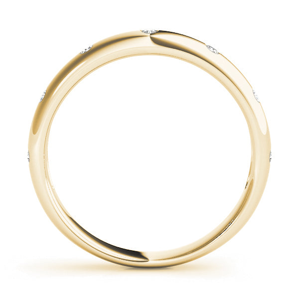 14K Yellow Gold Diamond Stackable Ring