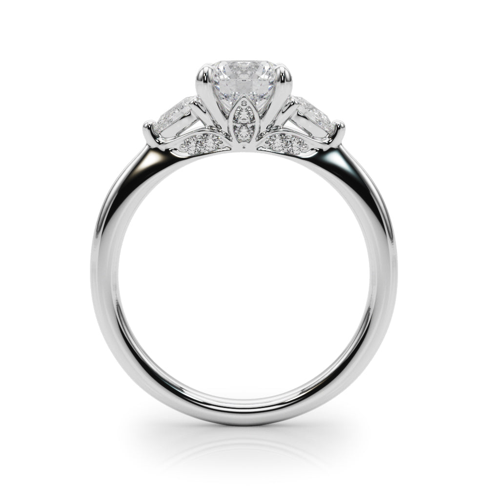 Platinum White 3-Stone Lab Diamond Ring