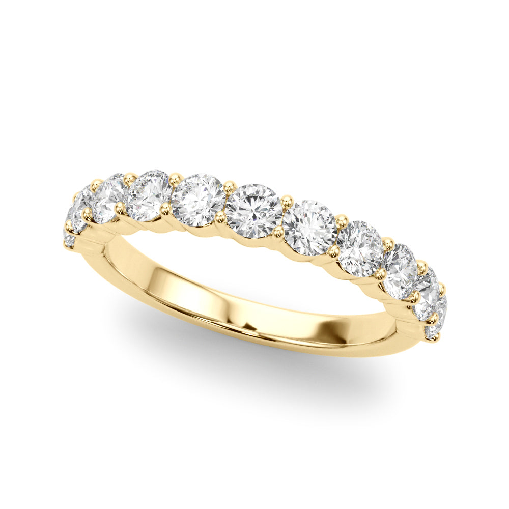 18K Yellow Gold Lab Diamond Straight Band