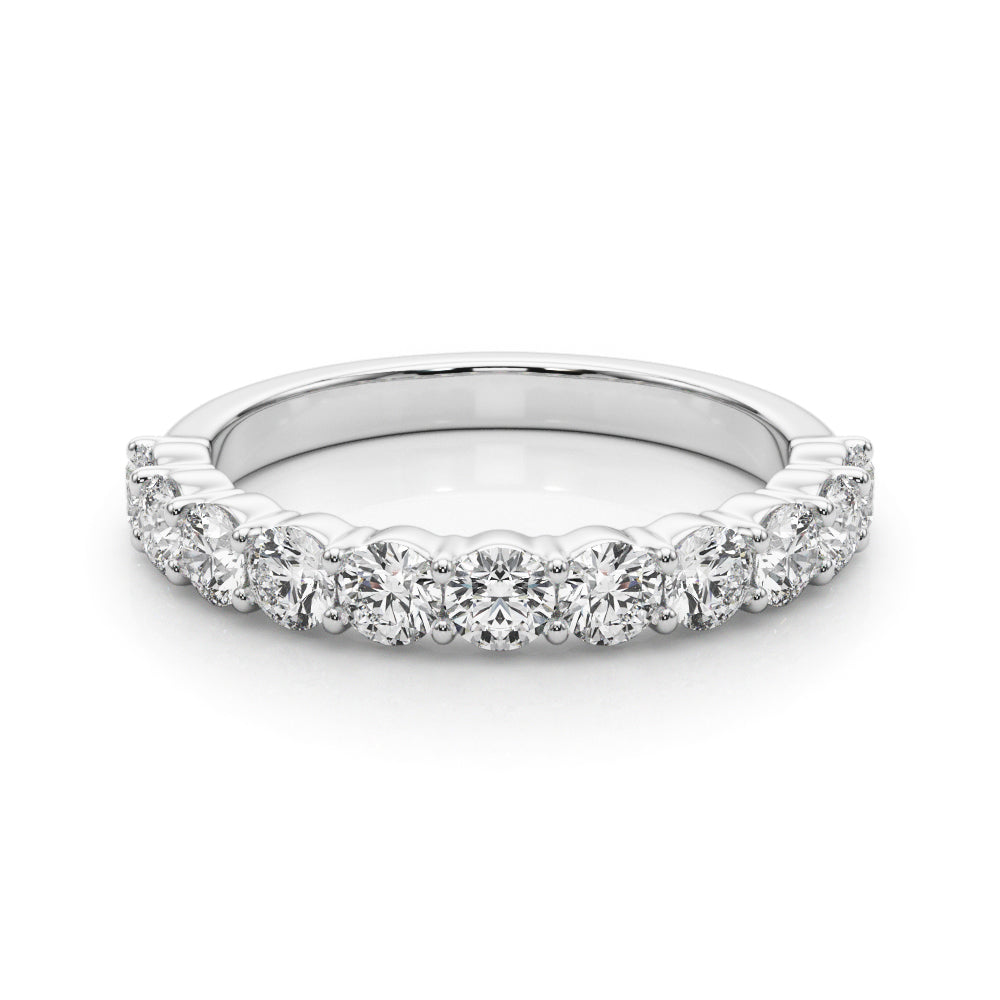 Platinum White Diamond Shared Prong Band