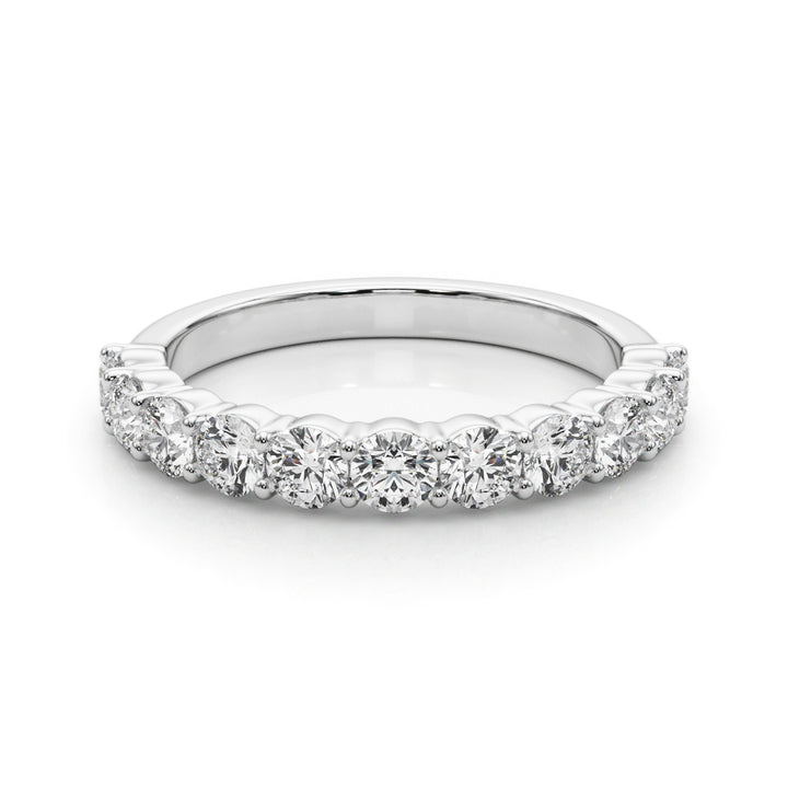 Platinum White Diamond Shared Prong Band