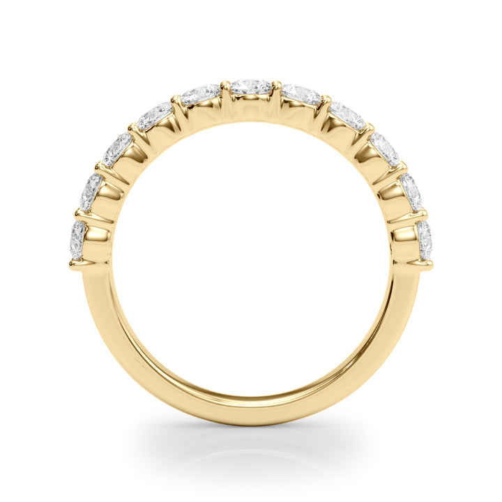 18K Yellow Gold Lab Diamond Straight Band