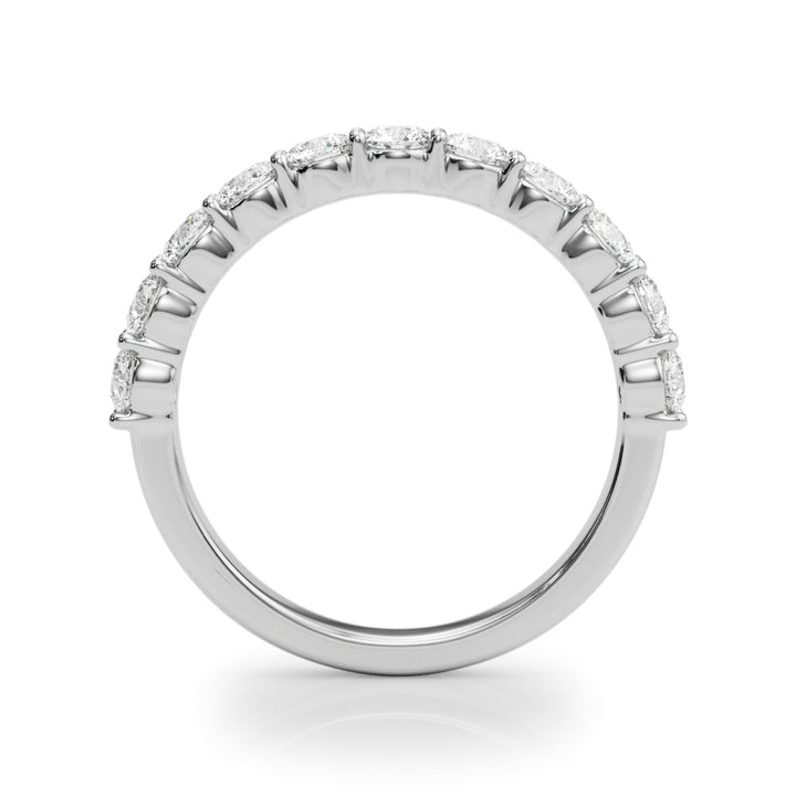 18K White Gold Diamond Shared Prong Band