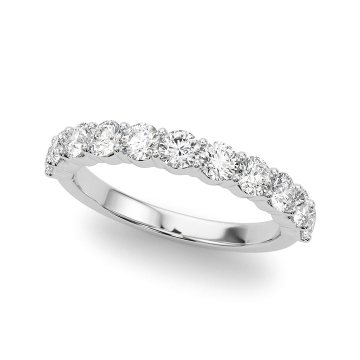 18K White Gold Diamond Shared Prong Band