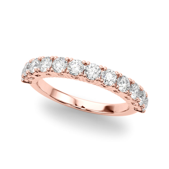 15-Stone Lab Diamond 18K Rose Gold Straight Band