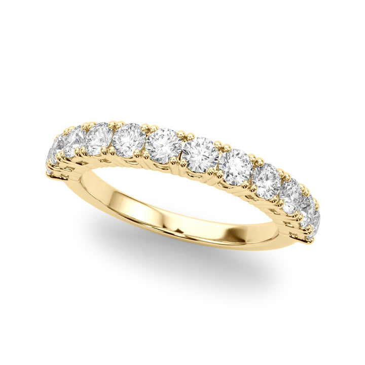 18K Yellow Gold Lab Diamond Straight Wedding Band