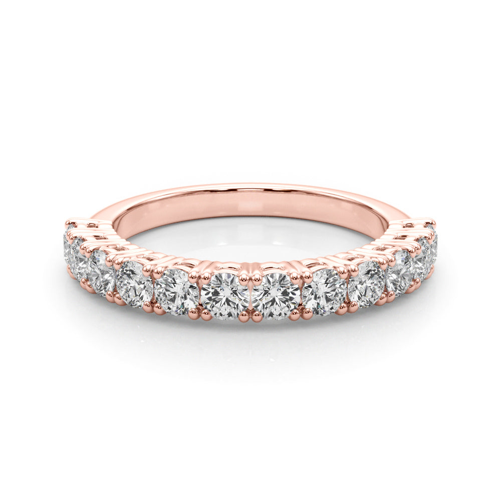 15-Stone Lab Diamond 18K Rose Gold Straight Band