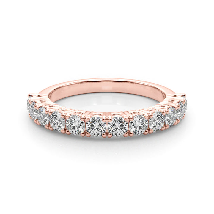 15-Stone Lab Diamond 18K Rose Gold Straight Band