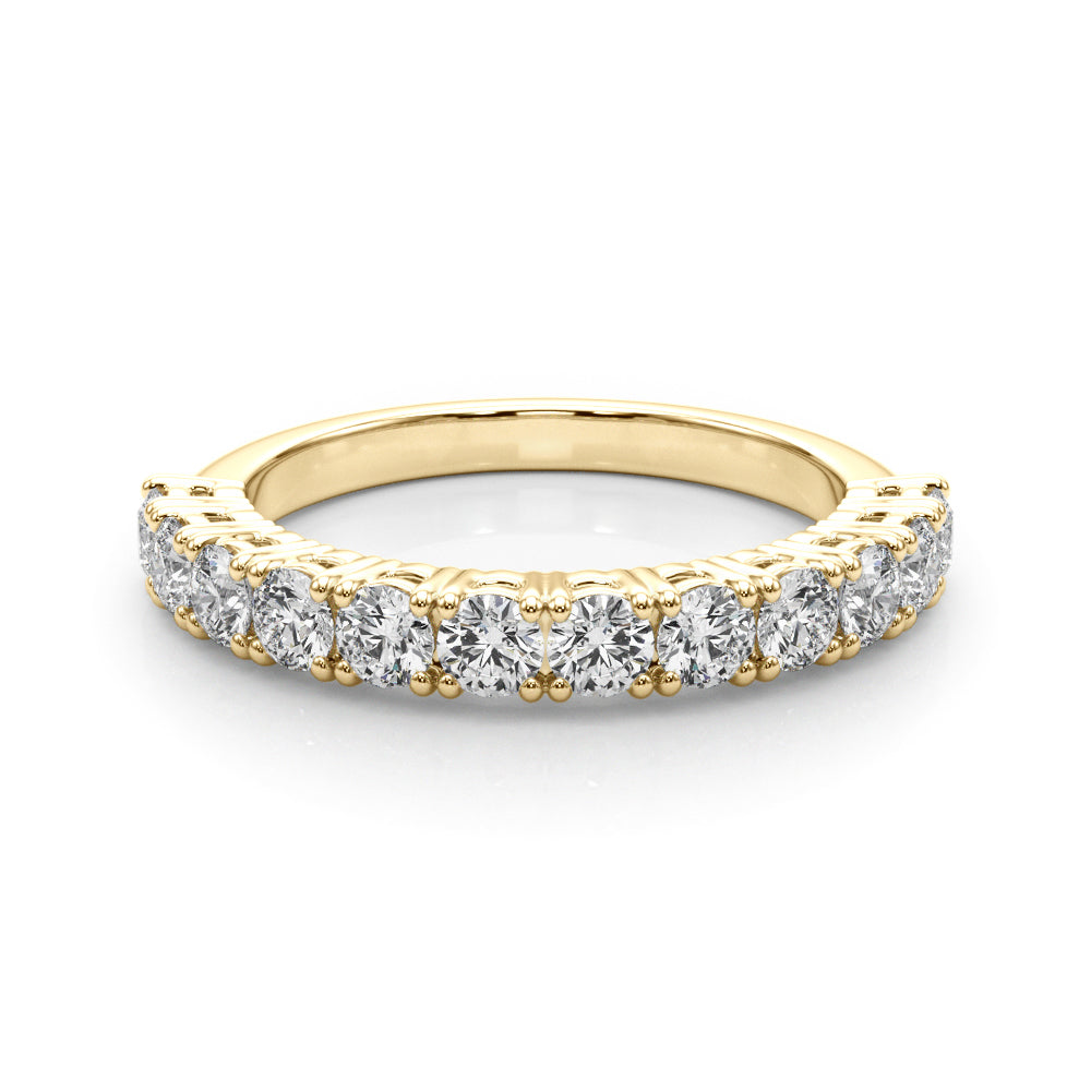 18K Yellow Gold Lab Diamond Straight Wedding Band