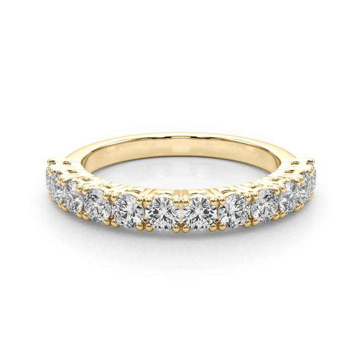 18K Yellow Gold Lab Diamond Straight Wedding Band