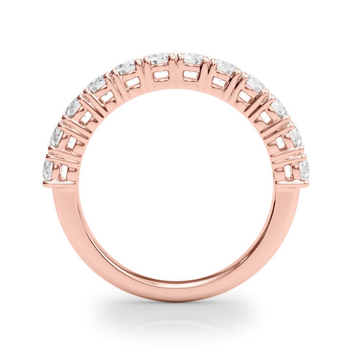 15-Stone Lab Diamond 18K Rose Gold Straight Band