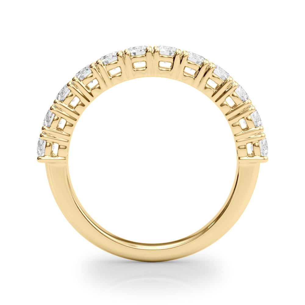 18K Yellow Gold Lab Diamond Straight Wedding Band