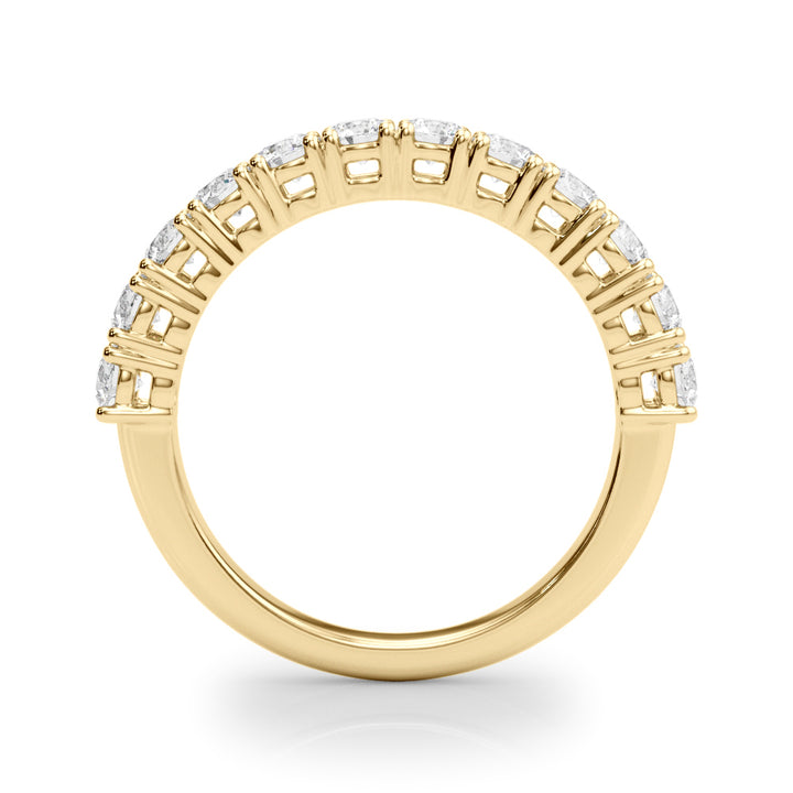 18K Yellow Gold Lab Diamond Straight Wedding Band