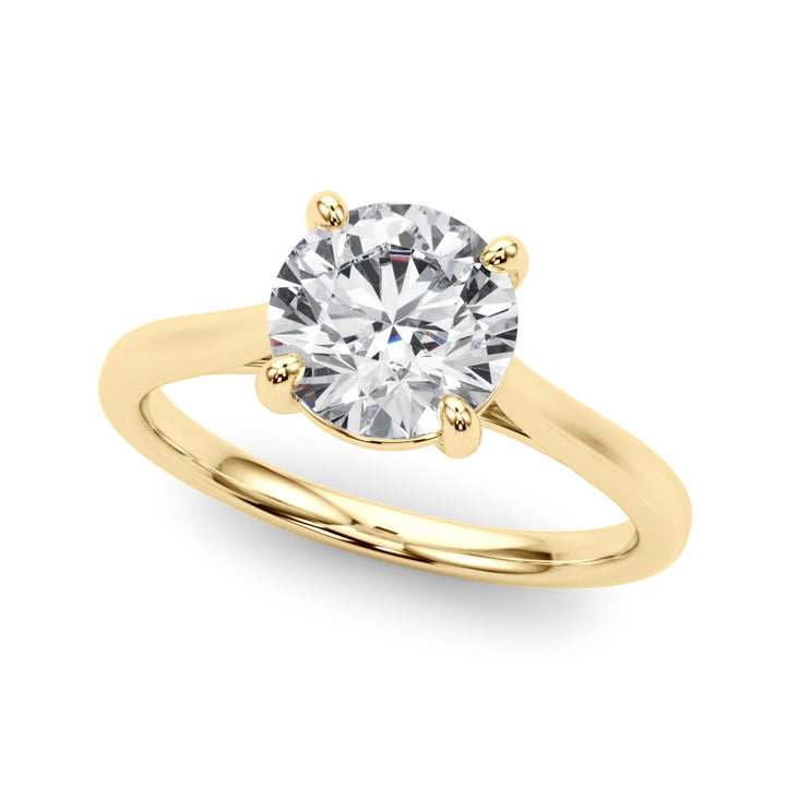 1 CT Lab Diamond 14K Yellow Gold Solitaire Pendant