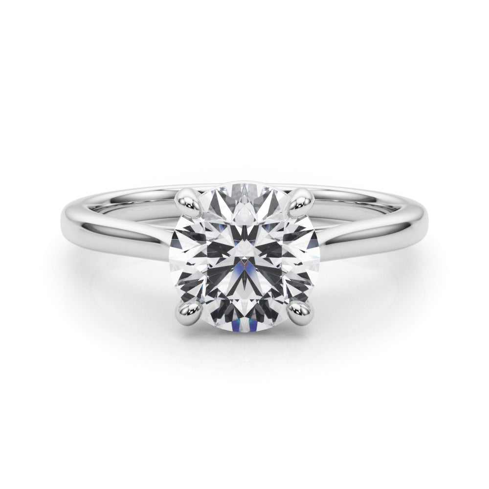 White Platinum 1CT Lab Diamond Solitaire Pendant