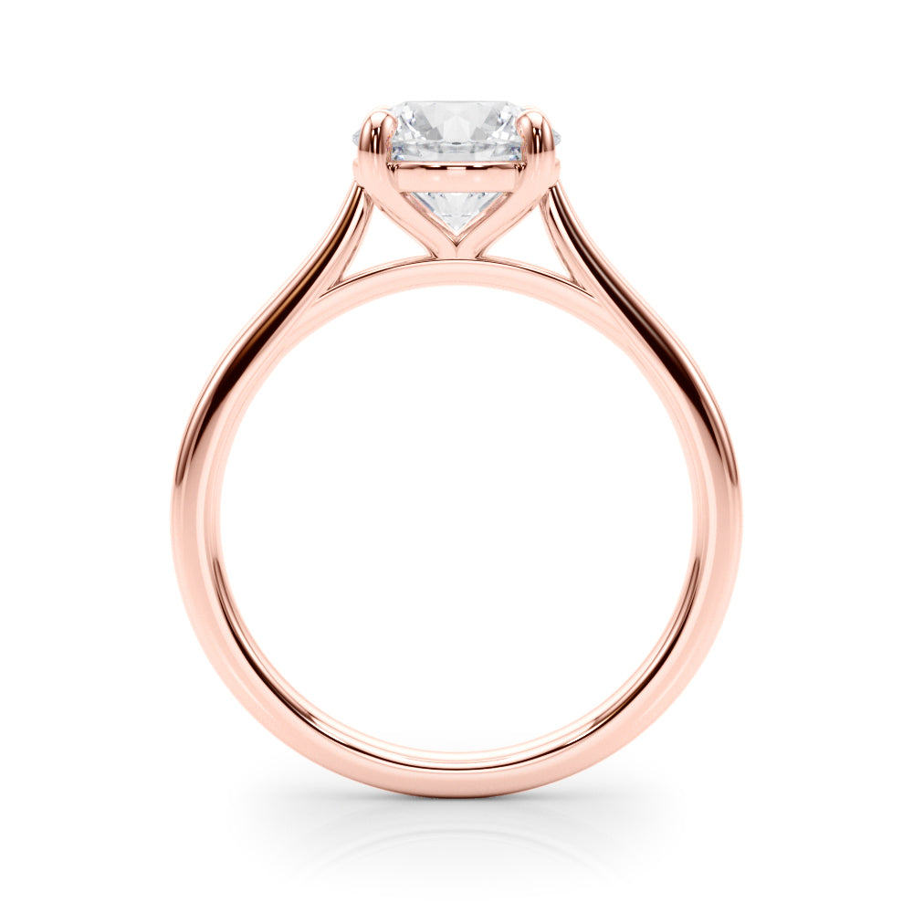 Rose Gold 1CT Lab Diamond Solitaire Pendant