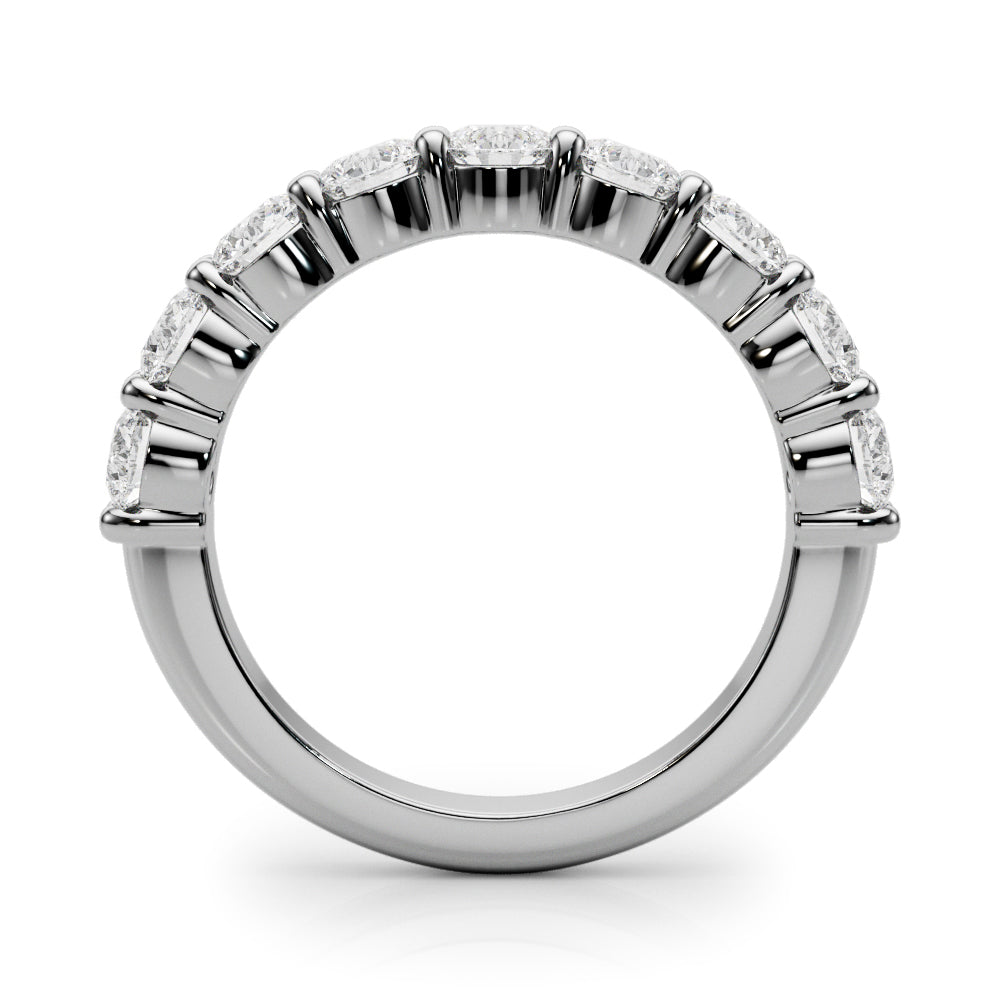 9-Stone Lab Diamond Platinum Wedding Band