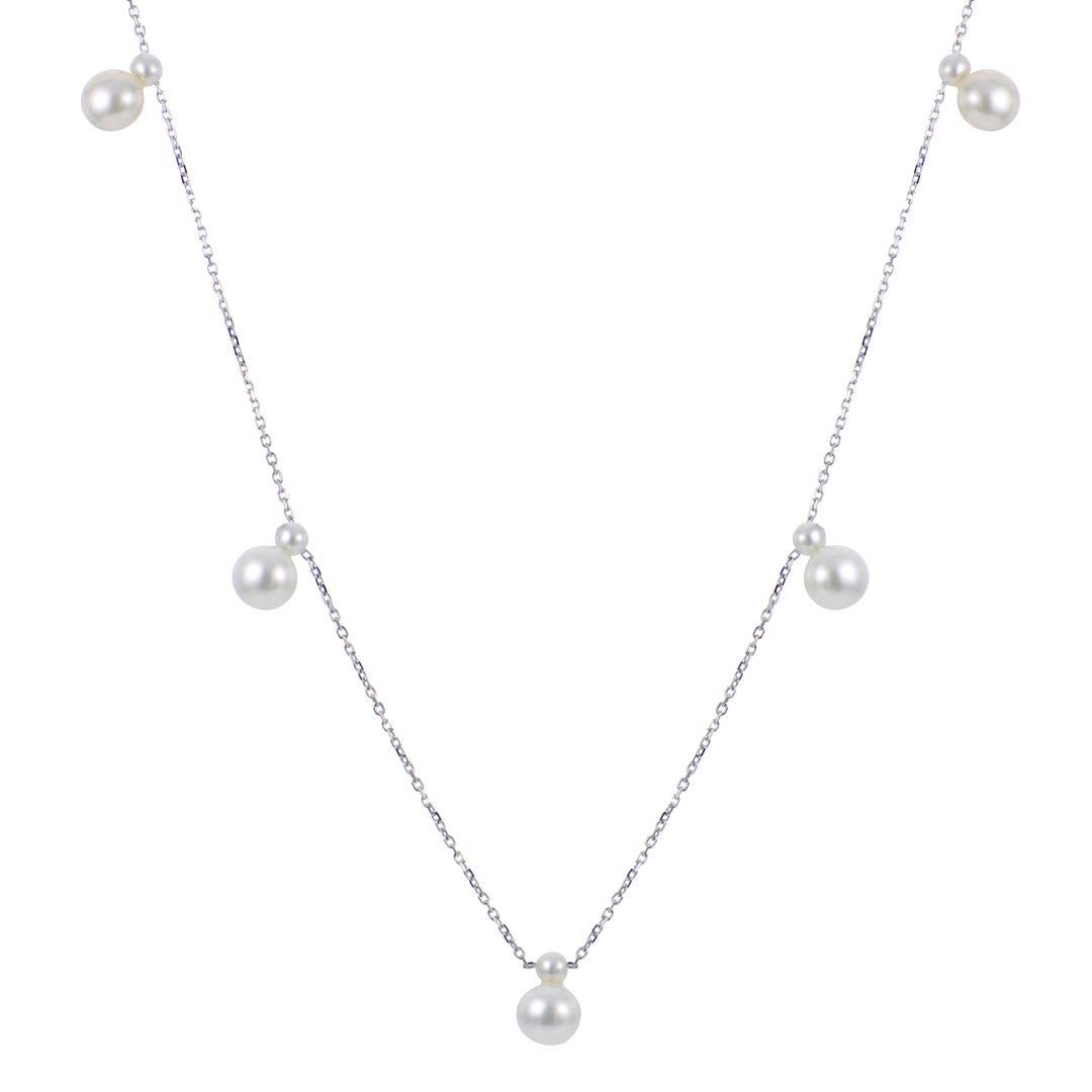 14KT White Gold Freshwater Pearl Necklace