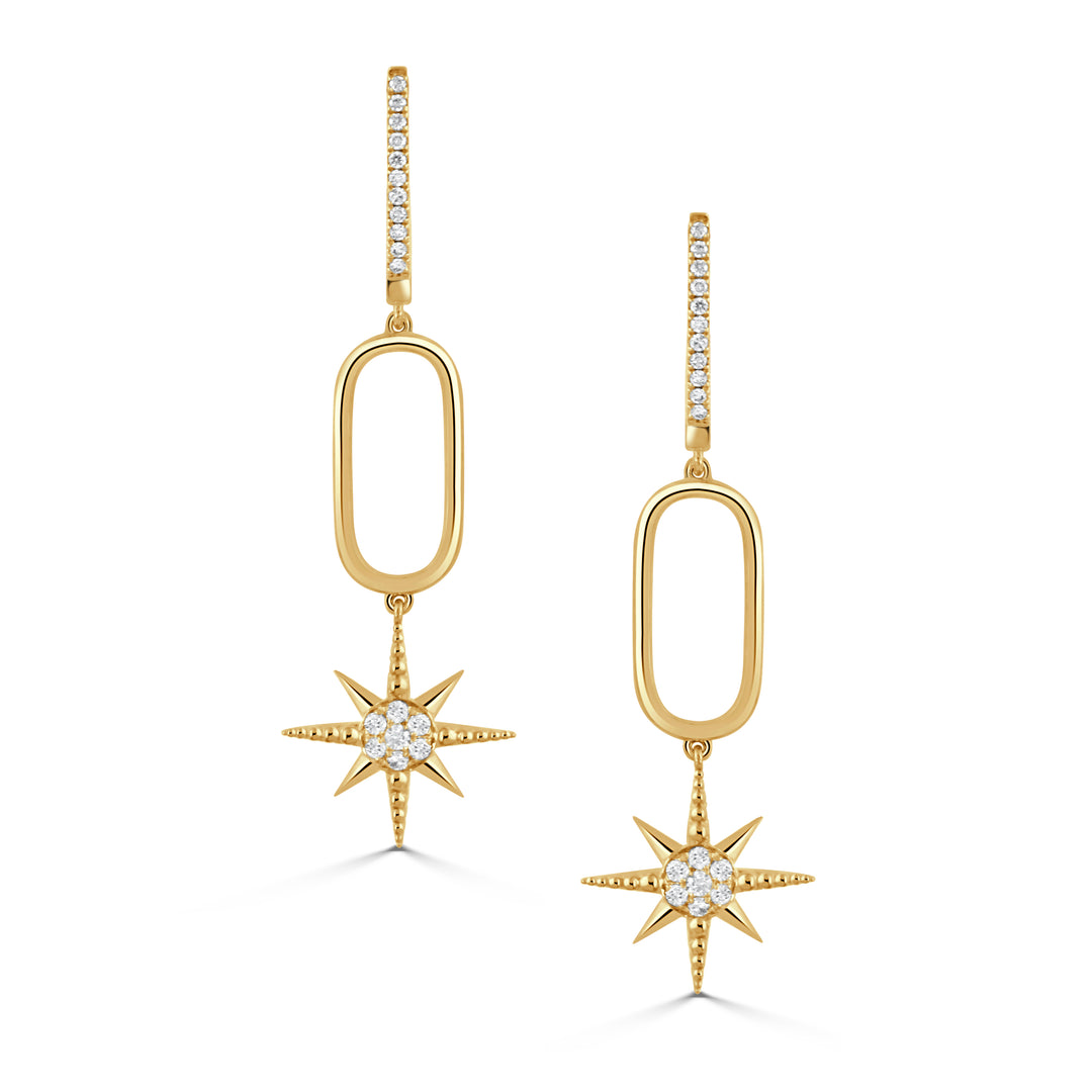 E10799-18K YELLOW GOLD DIAMOND EARRING