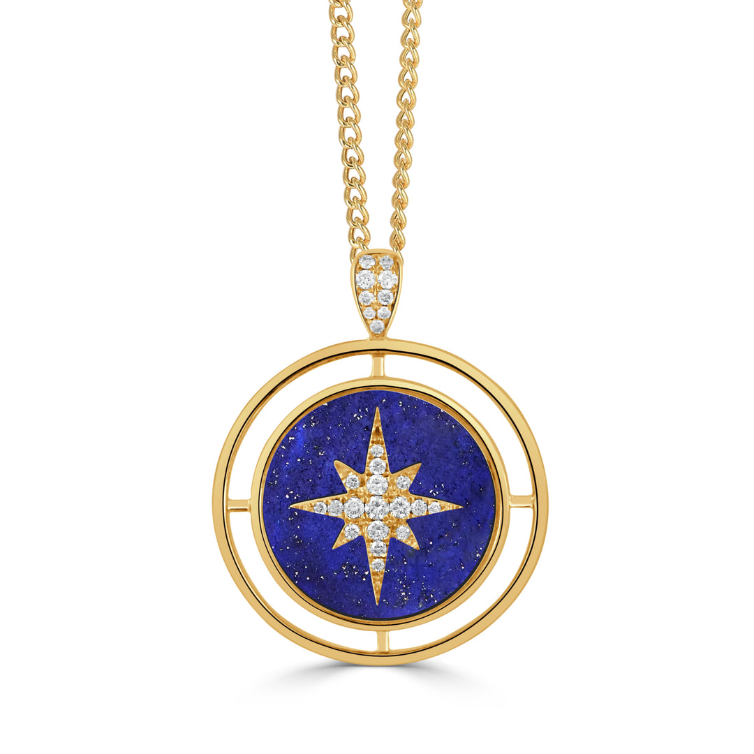 P10260LP - 18k Yellow Gold Pendant from the Celestia collection