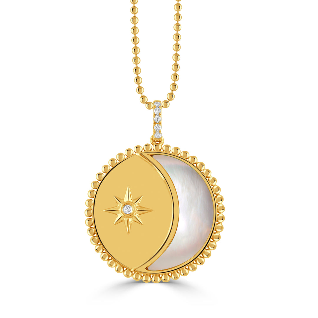 P10940WMP - 18k Yellow Gold Pendant from the Celestia collection