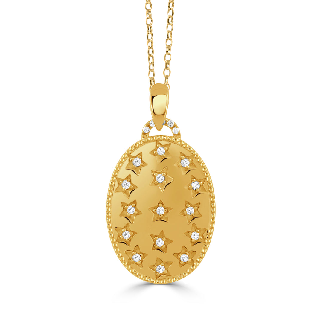 P11590-18K YELLOW GOLD DIAMOND PENDANT